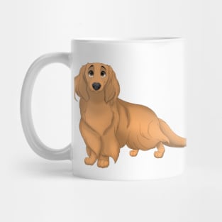 Red Longhaired Dachshund Dog Mug